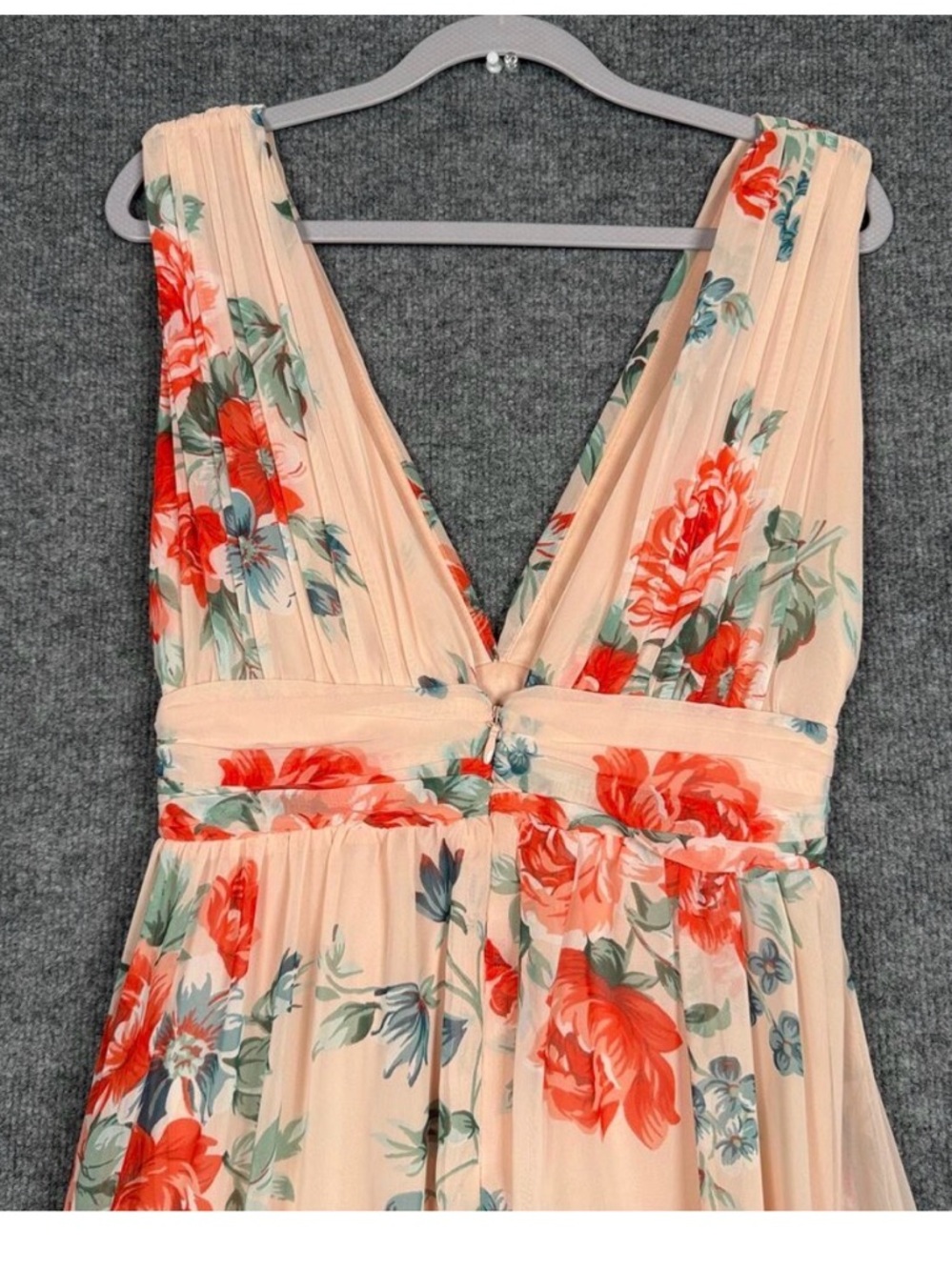 Lulu's Floral Maxi Dress - Pink and Green - Picture 8 of 15